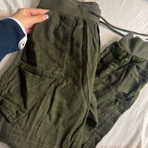 Olive Green Cargo Joggers from Garage